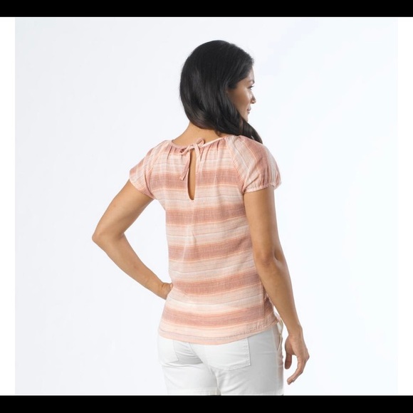 Prana Whitney Top w Keyhole Scoop Neck Tie Back - Picture 4 of 7
